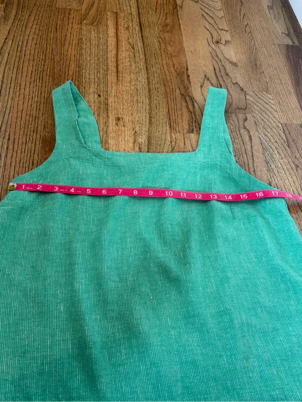 a new day Green Square-Neck Linen Tank - Picture 9 of 9